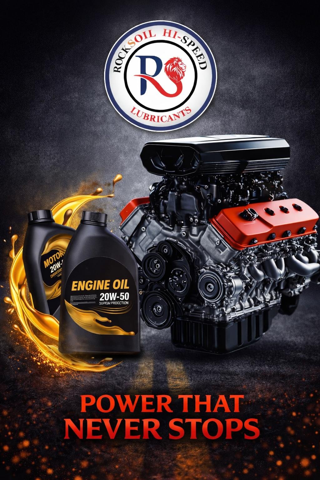 ROCKSOIL HI-SPEED ENGINE OIL 20W-50